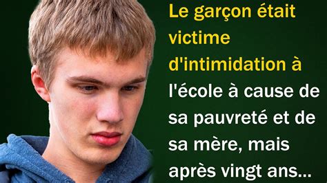 Le garçon était victime d intimidation à l école à cause de sa pauvreté