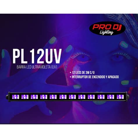 PL12UV Barra Led UV Para Iluminacion De Escenarios Prodj Audiocustom