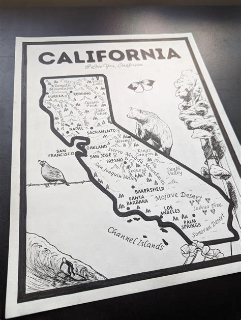 California Map + State Symbols : r/MapPorn