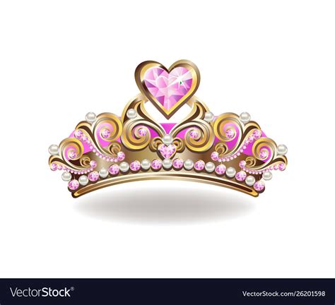 Gold Princess Crown SVG