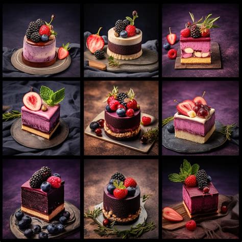 Premium Photo Collection Of Delicious Desserts Closeup Desserts Set