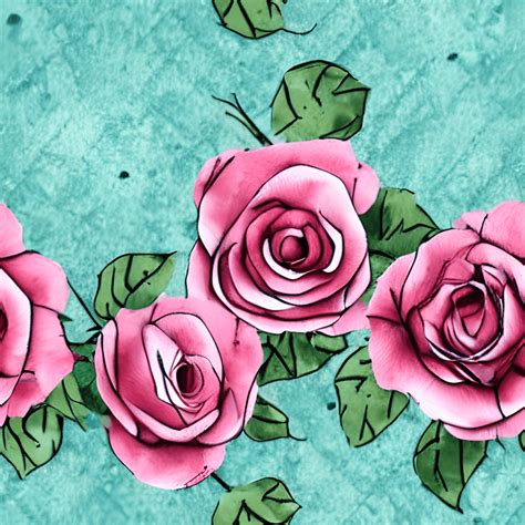 Torn Paper Pink Roses Vintage Distressed Junk Graphic Creative Fabrica