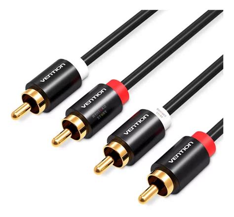 Cabo Audio Som 2rca Macho X 2rca Macho Blindado 3m Vention