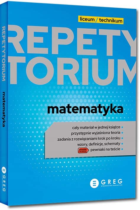 Repetytorium Matematyka Nowa Matura Greg