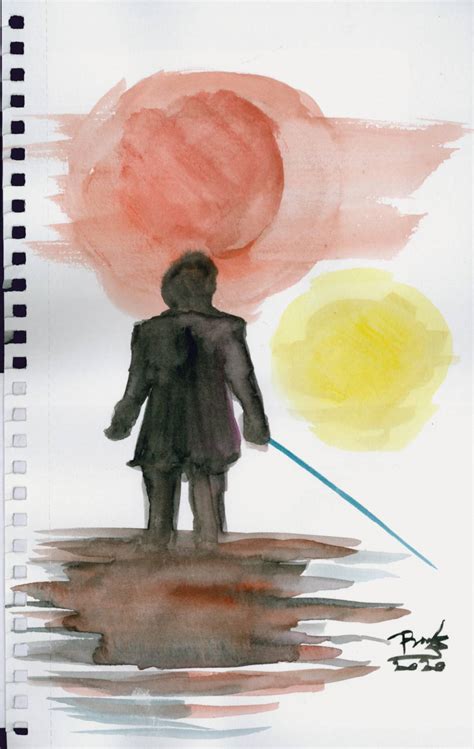 Luke Skywalker Two Suns of Tatooine by berkillustrator on DeviantArt