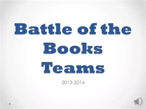 PPT - Battle of the Books Teams PowerPoint Presentation, free download ...