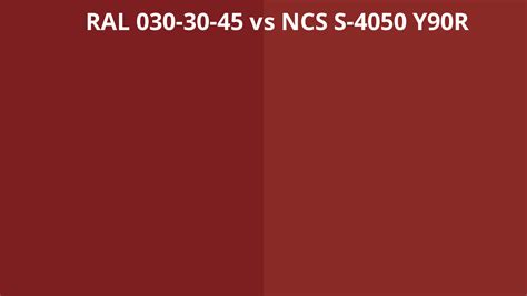 Ral 030 30 45 Vs Ncs S 4050 Y90r Ral Colour Chart Uk