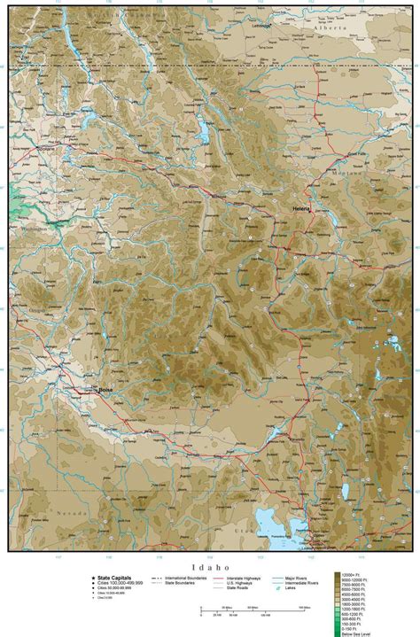 Idaho Elevation Map Idaho 🌳 Adventure Has No Boundaries! 🌳 The