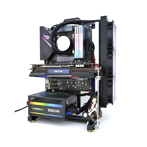 Mini Itx Gamer Gabinete Matx Computador Aberto Case Quadro Off