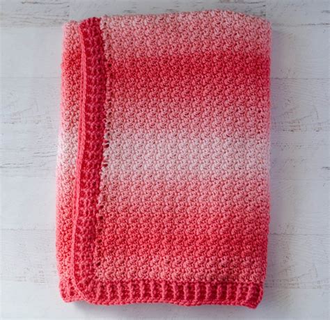 Crochet Strawberry Lemon Peel Stitch Baby Blanket Pattern PDF Etsy