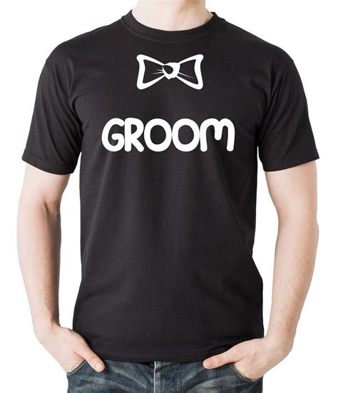 Groom T Shirt Groom With Bow Tie Tee Shirt Bachelor Party In T Shirts