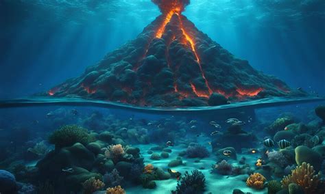 Premium Photo Underwater Volcanoes In The Ocean Floor