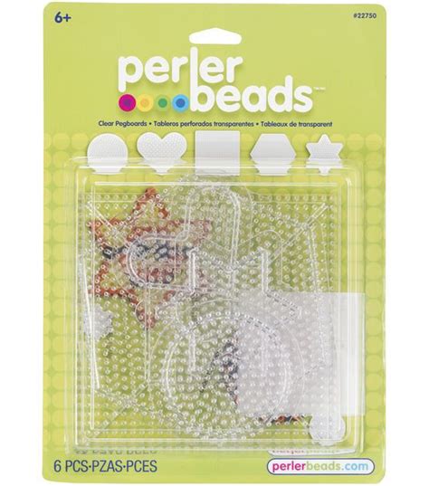 Perler Fun Fusion Pegboards 5 Pkg Clear Small And Large Basic Shapes Joann Beading Supplies