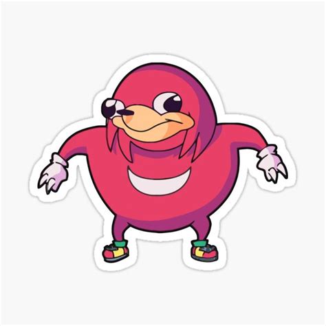 "Uganda Knuckles Meme" Sticker for Sale by MoHa444 | Redbubble