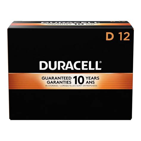 Duracell Coppertop D Alkaline Batteries Box Of 12