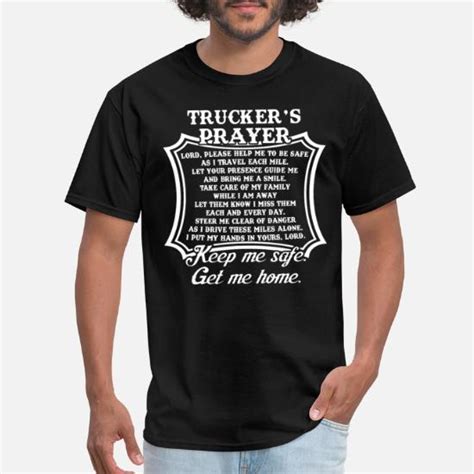 Truckers Prayer Trucker Truck Driver Religious Tru Mens T Shirt