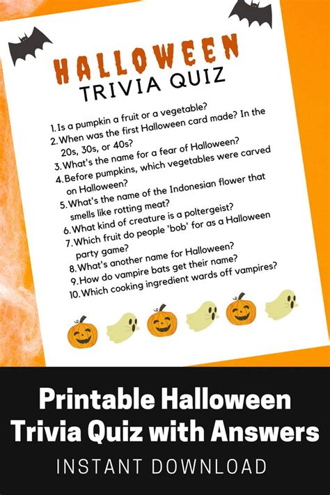 This Printable Halloween Trivia Quiz Is Loads Of Fun For Parties