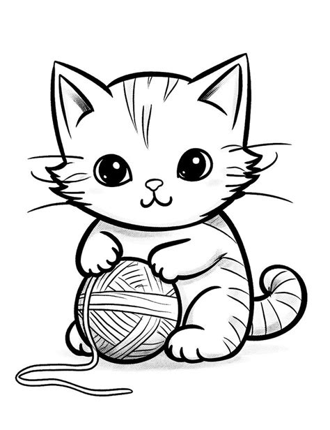 50 Cute Coloring Pages: Free Printable Sheets | Kittens coloring, Cat ...