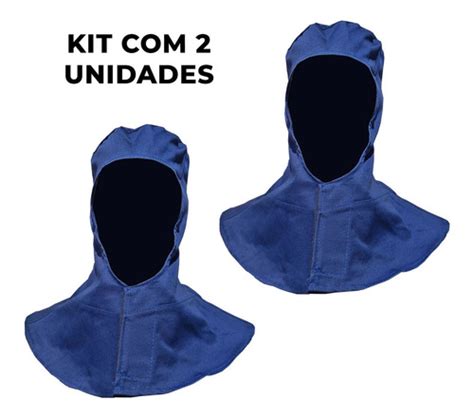 Kit 2 Capuz Soldador Em Brim Antichamas Teknoluvas Tks 01