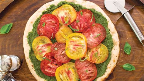 PestoHeirloom Tomato Pizza Recipe Epicurious