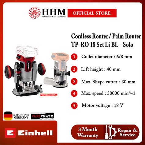 Einhell Cordless Router Palm Router Tp Ro Set Li Bl Solo