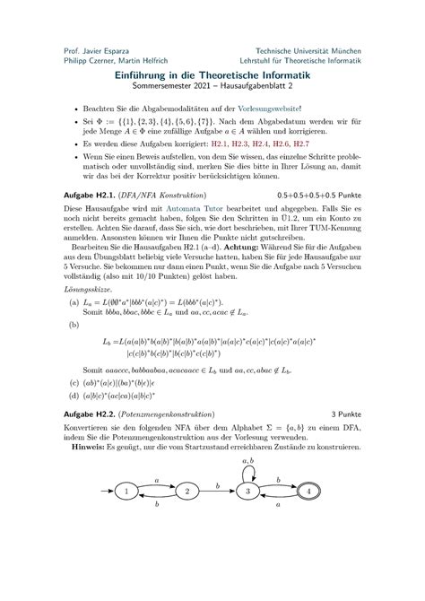 Ha Solution Sommersemester Prof Javier Esparza Technische