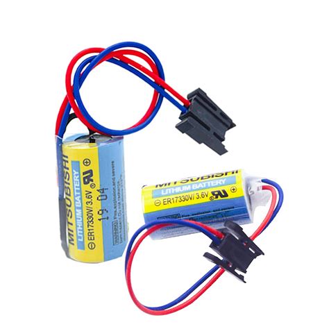 DSONE 2PCS MR BAT ER17330V 3 6V 1700mAh PLC Battery With Plug For