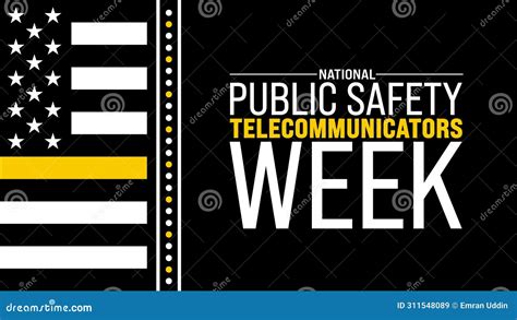 Public Safety Telecommunicators Week Or Thank You Dispatchers Concept