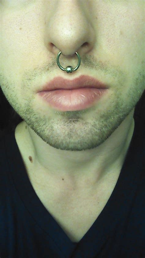 Just Got My Septum Done Today Professionally Looks Crooked [ R