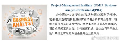 美国项目管理协会商业分析专业人士pmi Pba培训计划