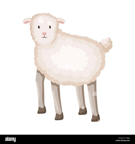 Vector Illustration Of Sheep And Anima Icon Set Of Sheep And Lamb