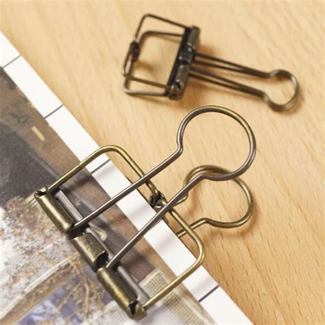 Buy 10pcslot Colorful Metal Hollowed Out Binder Clip