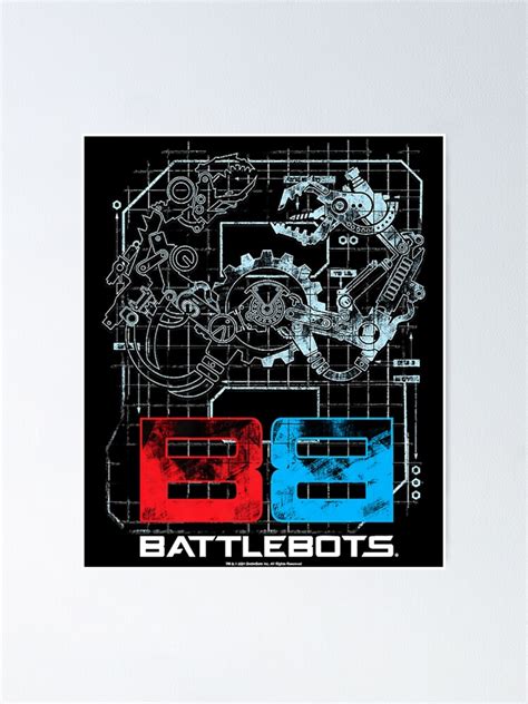 "Battle_Bots Robot Schematics Logo Premium " Poster for Sale by PicksPlaceGifts | Redbubble