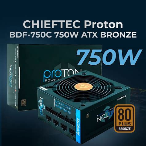 Блок питания для компьютера Chieftec Proton BDF 750C ATX 2 3 750W 80