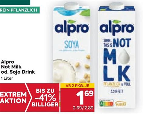 Alpro Not Milk Od Soja Drink Liter Angebot Bei Billa