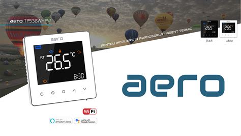 Termostat Aero Tp Whpw Black Wi Fi Pentru Incalzire Pardoseala Cu