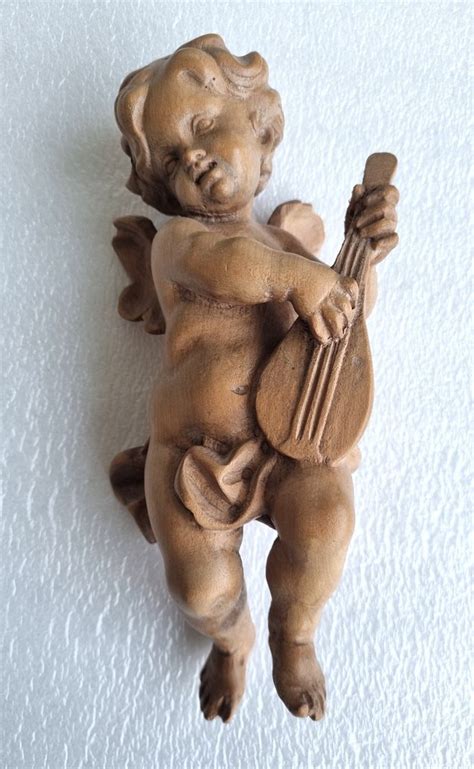 Engel Putte Ca 23 Cm Statuetta Legno Catawiki