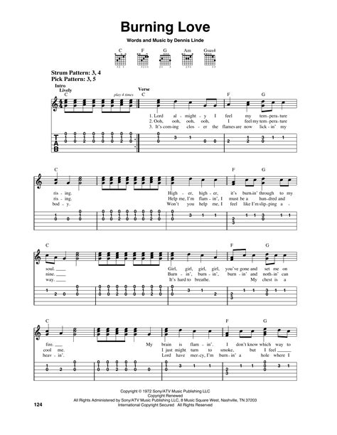 Burning Love by Elvis Presley - Easy Guitar Tab - Guitar Instructor