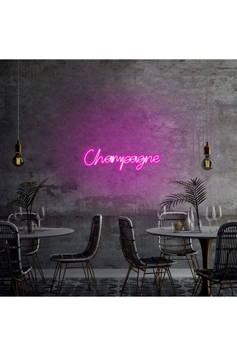 Neon Graph Champagne Led Dekoratif Duvar Aydınlatması Neon Duvar