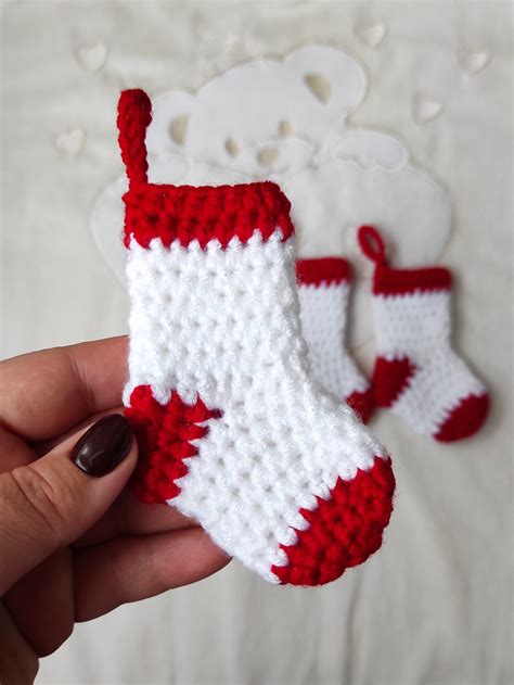 Christmas Mini Stocking Pattern Crochet Pattern Pdf Pattern Etsy