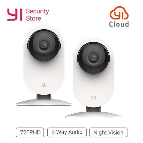 YI Home Camera 720P 2pc Night Vision WIFI Cam IP/Wireless Network Security Surveillance Camera ...