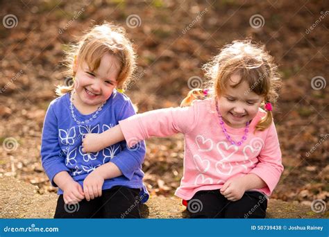 Identical Twins Lifestyle Portrait Stock Photo Image Of Twins Girls