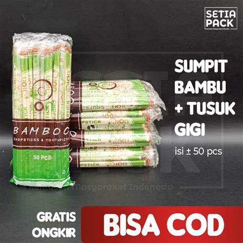 Jual Sumpit Bambu Panda Higienis Ada Tusuk Gigi Pcs Shopee Indonesia