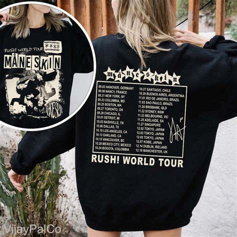 Maneskin Shirt Maneskin Rush World Tour 2023 Shirt Vintage Maneskin