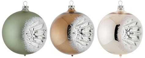 Thüringer Glasdesign Weihnachtsbaumkugel Nature Set 3 St