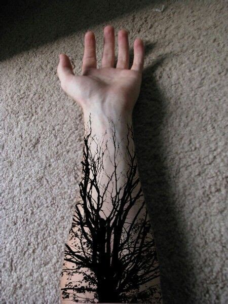 Awesome Scary Tree Tattoo Tatoo Tatuaje Piercing Tatuaje Blackout