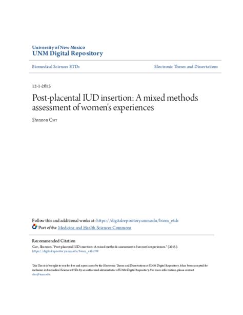 Pdf Post Placental Iud Insertion Andrew Sussman