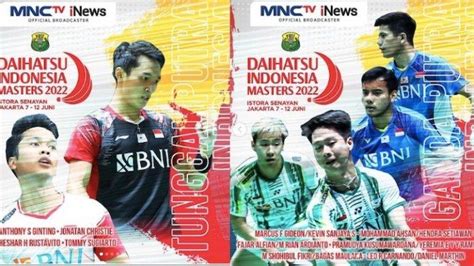 Jadwal Siaran Langsung Daihatsu Indonesia Masters 8 Juni 2022 Pukul 09