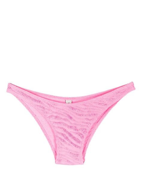 Bond Eye Bikini Bottom Con Efecto Arrugado Y Rayas De Estilo Tigre