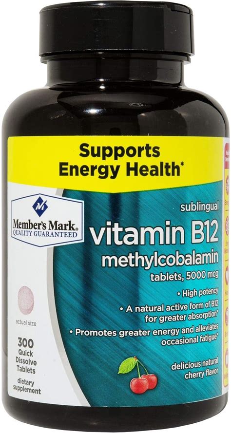 Buy Members Mark Vitamin B 12 Sublingual High Potency Methylcobalamin